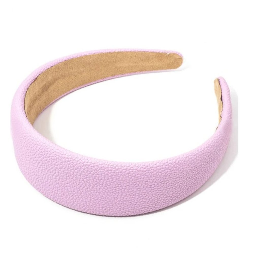 Pink Faux Leather Headband